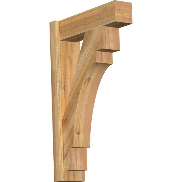 Ekena Millwork Merced Block Rough Sawn Outlooker, Western Red Cedar, 6"W x 20"D x 32"H OUT06X20X32MRC05RWR - main